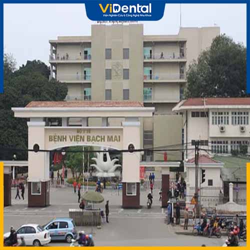 Khoa răng hàm mặt nằm trong khuôn viên bệnh viện Bạch Mai