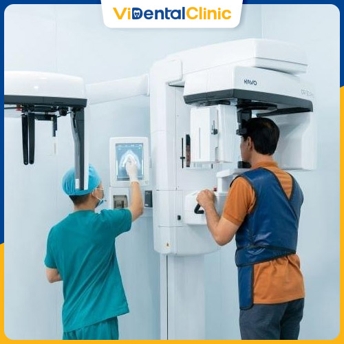 Chụp X-quang răng được đeo thiết bị bảo hộ nên không gây hại